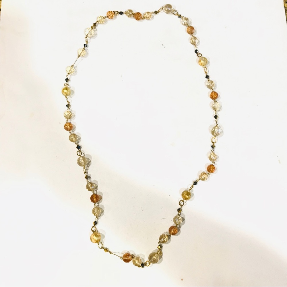 Long Beaded Statement Bib Necklace - image 6